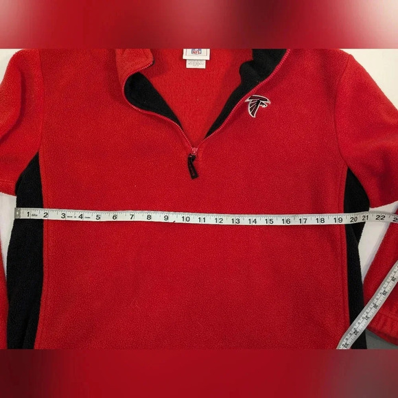 NFL Atlanta Falcons football pullover fleece, red/black, 1/4 zip , size M - Picture 8 of 10